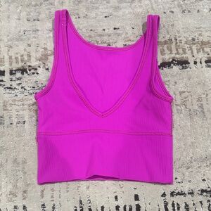 lululemon athletica Magenta Ribbed Sports Bra